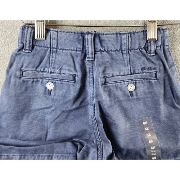 Polo Ralph Lauren Chino Shorts Unisex Kids 6X Navy Belt Loops Zip Fly Closure - Picture 13 of 15